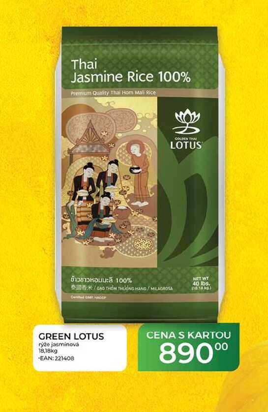 GREEN LOTUS rýže jasmínová 18,18kg 