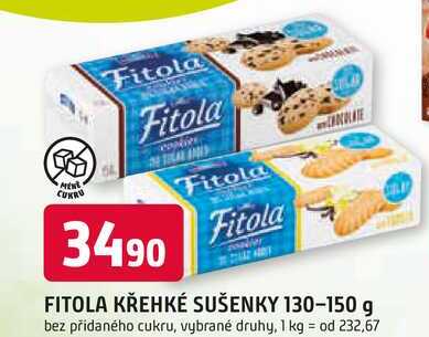 FITOLA KŘEHKÉ SUŠENKY 130-150 g  v akci