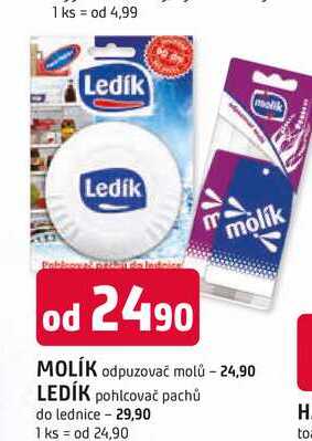 LEDÍK pohlcovač pachů do lednice 