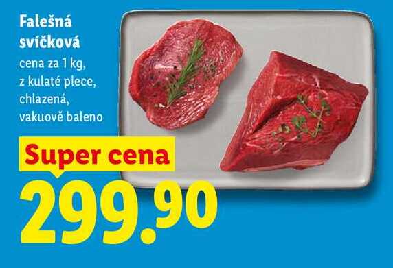 Falešná svíčková, cena za 1 kg