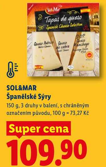 SOL&MAR Španělské sýry, 150 g