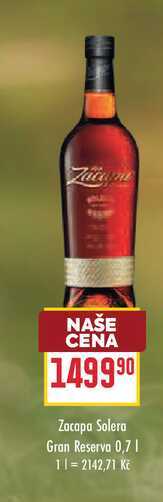 Zacapa Solera Gran Reserva 0,7l
