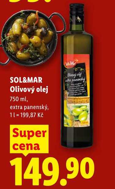 SOL&MAR Olivový olej, 750 ml
