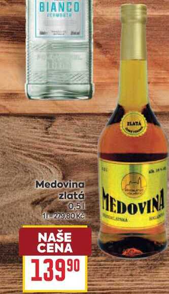 Medovina zlatá 0,5l