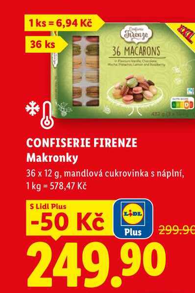 CONFISERIE FIRENZE Makronky, 36x 12 g
