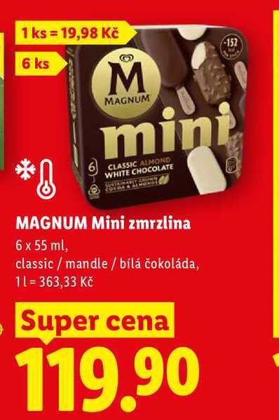 MAGNUM Mini zmrzlina, 6x 55 ml
