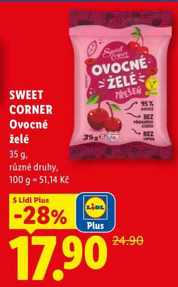 SWEET CORNER Ovocné želé, 35 g