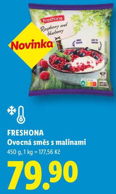 FRESHONA Ovocná směs s malinami, 450 g