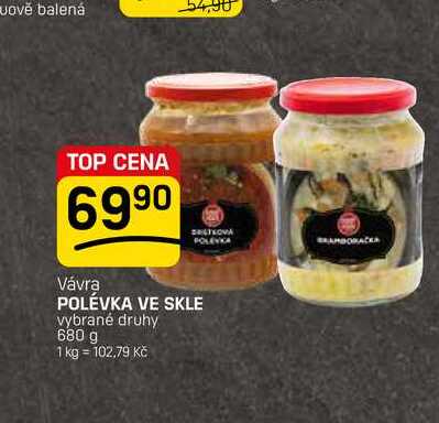 POLÉVKA VE SKLE vybrané druhy 680 g