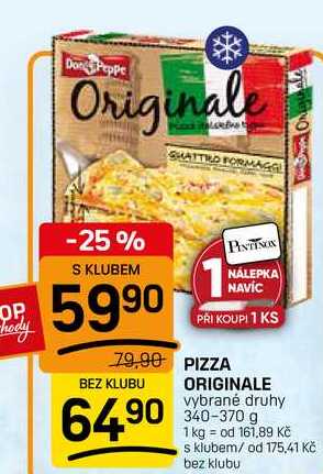 PIZZA ORIGINALE vybrané druhy 340-370 g