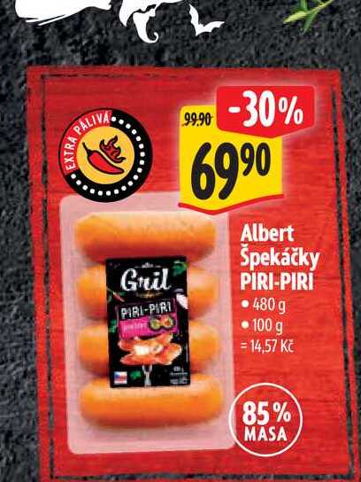  Albert Špekáčky PIRI-PIRI  480 g  