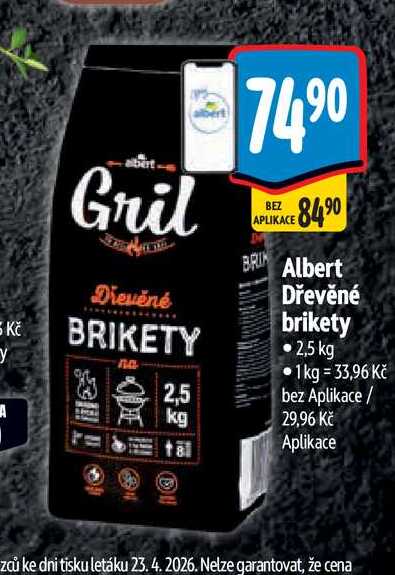   Albert Dřevěné brikety 2,5 kg  