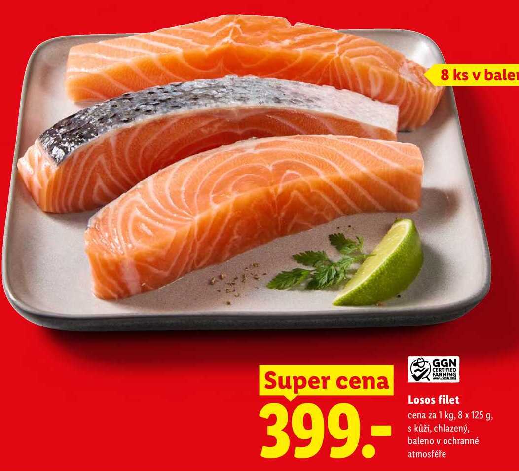 Losos filet, 1 kg, 8 x 125 g