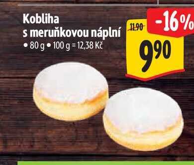 Kobliha s meruňkovou náplní 80 g  