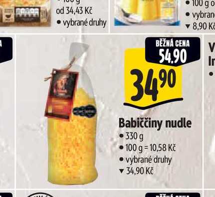  Babiččiny nudle 330 g 