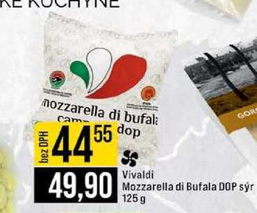 Vivaldi Mozzarella di Bufala DOP sýr 125 g 