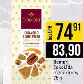 Domori čokoláda různé druhy 75g 