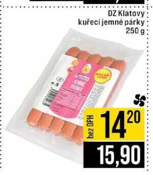 DZ Klatovy kuřecí jemné párky 250 g