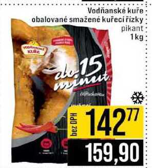 Vodňanské kuře obalované smažené kuřecí řízky pikant 1kg
