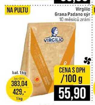 Virgilio Grana Padano sýr 10 měsíců zrání 100 g 