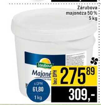 Zárubova majonéza 50% 5 kg 