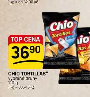 CHIO TORTILLAS* vybrané druhy 110 g 