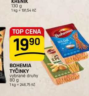 BOHEMIA TYČINKY vybrané druhy 80 g 