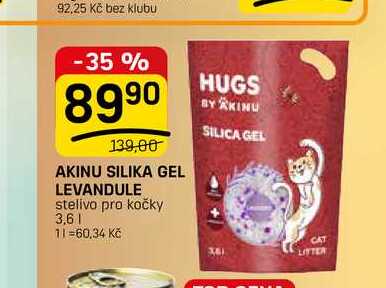 AKINU SILIKA GEL LEVANDULE stelivo pro kočky 3,6l