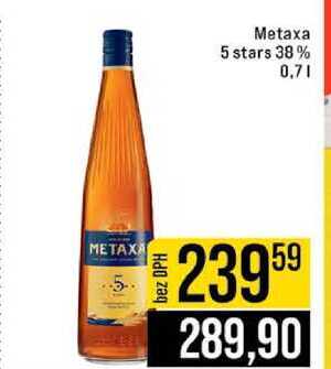 Metaxa 5 stars 38% 0,7l