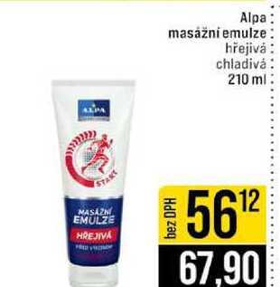 Alpa masážní emulze hřejivá chladivá 210 ml 
