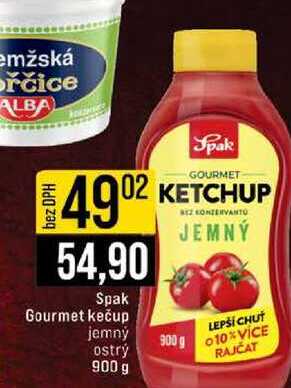 Spak Gourmet kečup jemný ostrý 900 g 