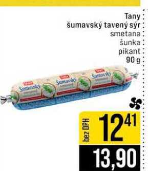Tany šumavský tavený sýr smetana šunka pikant 90 g