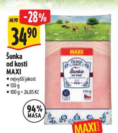 Šunka od kosti MAXI, 130 g