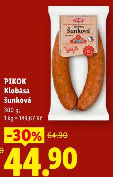 PIKOK Klobása šunková, 300 g