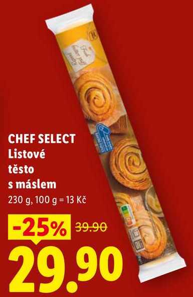 CHEF SELECT Listové těsto s máslem, 230 g