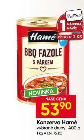 Konzerva Hamé vybrané druhy 400 g 
