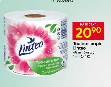 Linteo toaletní papír 48m 3-vrstvý