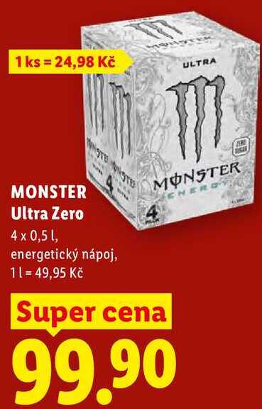 MONSTER Ultra Zero 4 x 0,5 l