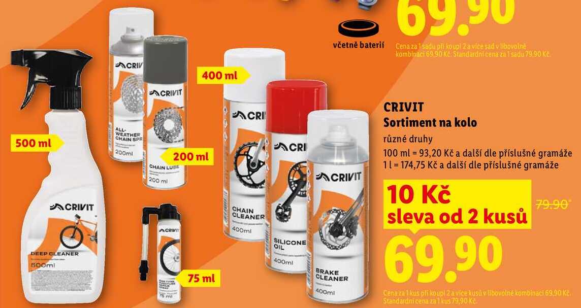 CRIVIT Sortiment na kolo, různé druhy ,