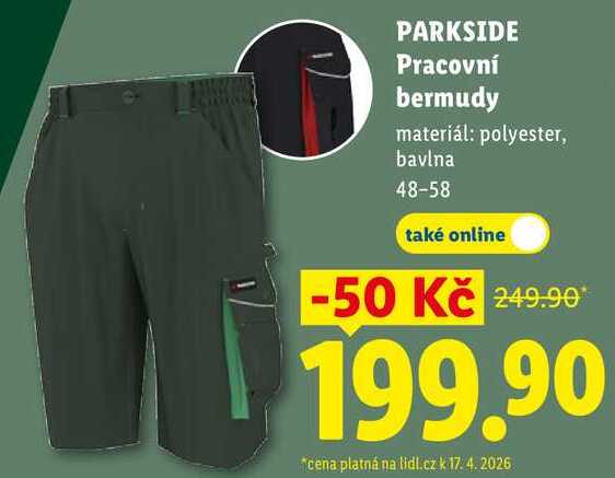 PARKSIDE Pracovní bermudy