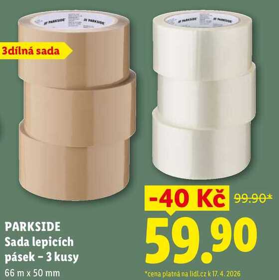 PARKSIDE Sada lepicích pásek - 3 kusy