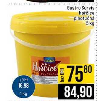 Gastro Servis hořčice plnotučná 5kg