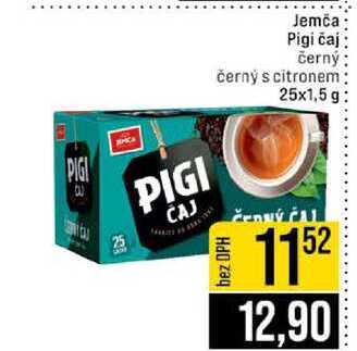 Jemča Pigi čaj černý černý s citronem 25x1,5 g 