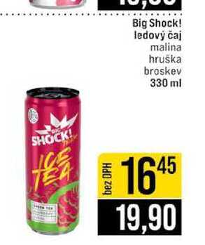 Big Shock! ledový čaj malina hruška broskev 330 ml 