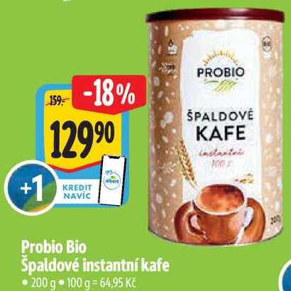 Probio Bio Špaldové instantní kafe, 200 g 