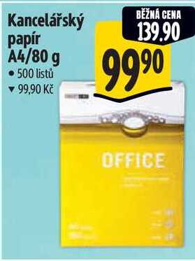 Kancelářský papír A4/80 g, 500 listů 