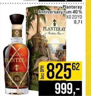 Planteray Anniversaryrum 40% XO 20YO 0,7l
