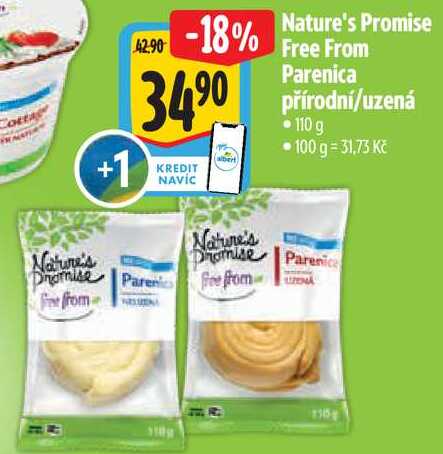 Nature's Promise Free From Parenica přírodní/uzená, 110 g 