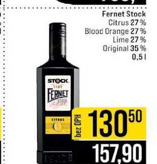 Fernet Stock Citrus 27% Blood Orange 27% Lime 27% Original 35% 0,5l