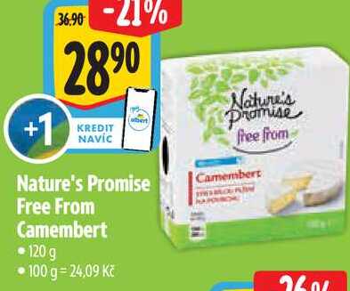 Nature's Promise Free From Camembert, 120 g 